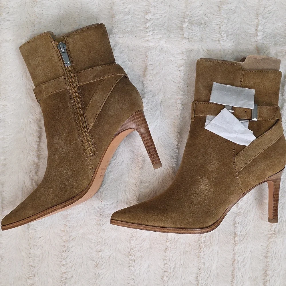 Marc Fisher Rafia Ankle Boot Suede For Kitty Rescue! - Picture 5 of 10